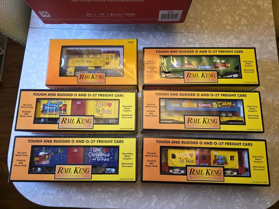 MTH 30-1208-0 O Gauge "I Love Toy Trains" Complete Set  Ex ++ Cars And Caboose - Image 1 of 4