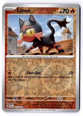 Litten Reverse Holo Common SV05: Temporal Forces 032/162 NM - Image 1 of 2