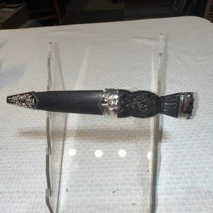 Dagger “Sgian Dubh Dirk Knife” Styled Stainless Steel Blade Ruby Emerald Butt - Picture 1 of 4