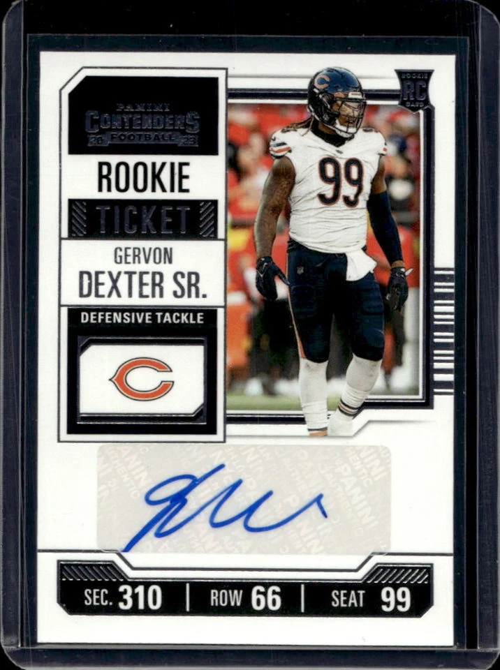 2023 Contenders Gervon Dexter Sr. RC Rookie Auto Rookie Ticket #236 Bears - Image 1 of 2
