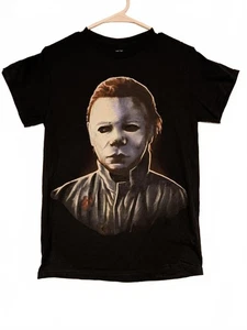 Halloween Michael Myers Horror Movie Graphic Black T-Shirt Mens Small - Picture 1 of 7