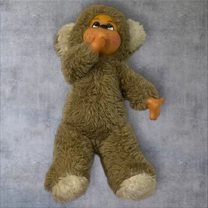 Monkey Chimp Brown Atlanta Novelty Gerber Products 9" Plush Thumb Sucking VTG - Picture 1 of 6