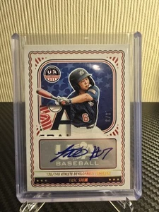 2024 Panini USA Baseball Stars And Stripes Eric Shim Patch Auto 1/3 - Picture 1 of 3