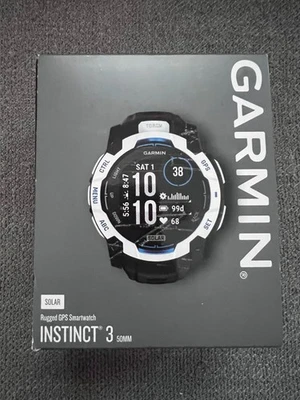 Garmin Instinct 3 Supernova Outdoor GPS Smartwatch 50mm SOLAR Whitestone/Black
