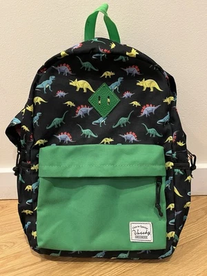 Mochila para niños con estampado de dinosaurios Vaschy bolsa de libros escolar para niños verde y azul niño Foto 1 de 4