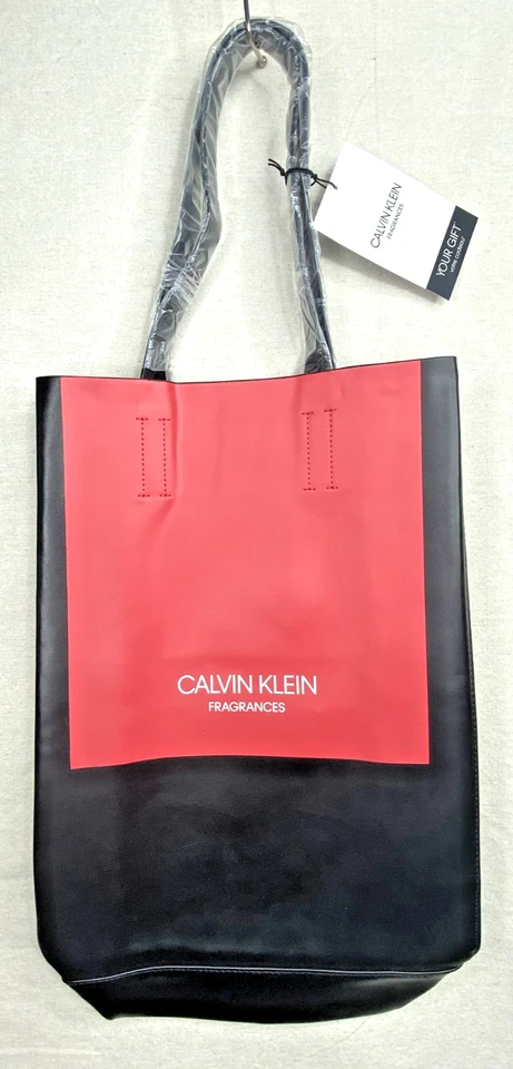 Calvin Klein Fragrances Faux Leather Tote Bag With Tags