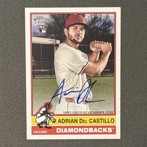 2025 Topps Heritage Adrian Del Castillo Real One Rookie Auto #ROA-AC Dbacks - Picture 1 of 2