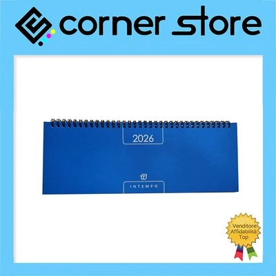 Intempo Alfa Planning Agenda Settimanale Verticale  2026 Economica 30x10-Azzurro - Immagine 1 di 2