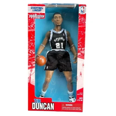 Figura Tim Duncan 12" San Antonio Spurs #21 alineación inicial novato temporada Hasbro Foto 1 de 4