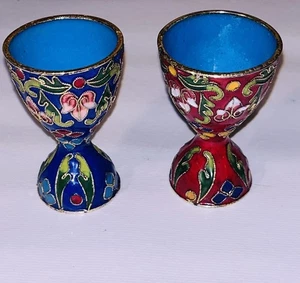 Chinesische antike Tasse Tang Dynastie Kupfer sieben Schätze 7 cm hoch Deko - Bild 1 von 4