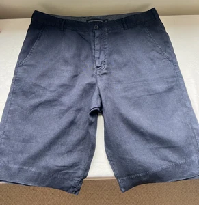French Connection Men's Linen Navy Shorts 34" - Good Used Condition - Picture 1 of 10