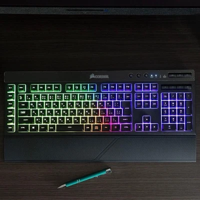 Corsair K57 Wireless RGB Gaming Keyboard Bluetooth 4.2 108-Key Used - Image 1 of 3