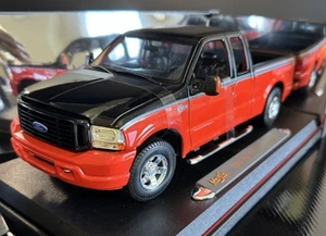 2004 FORD F-350 F350 HD Pick Up Truck Black / Orange 1/18 Maisto HTF ! - Picture 1 of 8