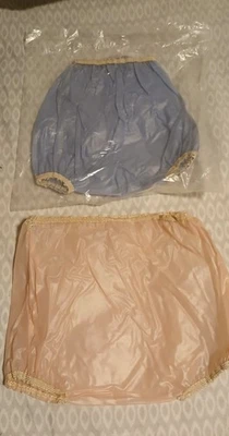Vintage Plastic Baby Doll Diaper Covers Set of 2 1950s Pink and Blue - Image 1 of 4