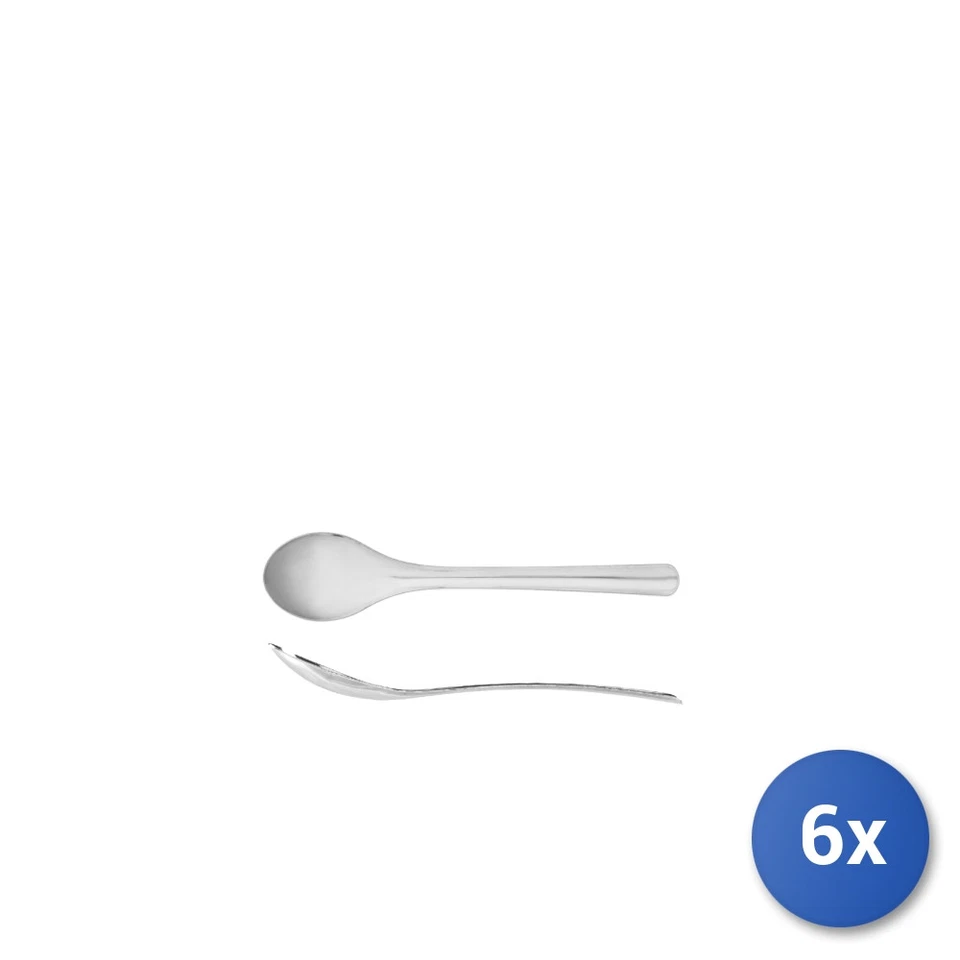 6x Cucchiaini Da Caffè Slim Amefa In Acciaio Inox - Immagine 1 di 4