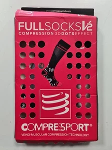 Calcetines Completos Compressport V2 Talla 1S Negro/Naranja. - Imagen 1 de 7