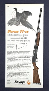 Vintage Stevens 77-SC Schrotflinte Anzeige Original 1956 Werbung - Bild 1 von 4