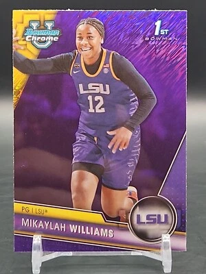 Mikaylah Williams - 2023-24 Bowman University - Purple Shimmer SSP #4 - LSU - Image 1 of 2