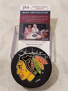 STAN MIKITA signed BLACKHAWKS puck JSA COA - Picture 1 of 2