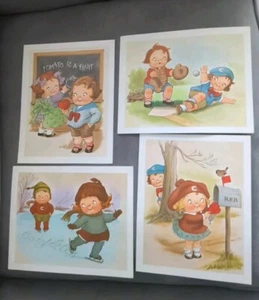 Four Seasons Campbells Soup Kids Prints Posters Set Of Four Vintage - Picture 1 of 5