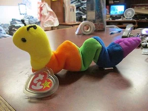 MWMT Inch Worm TY Original Beanie Baby RETIRED Style 4044 rare PVC 1995 - Bild 1 von 8