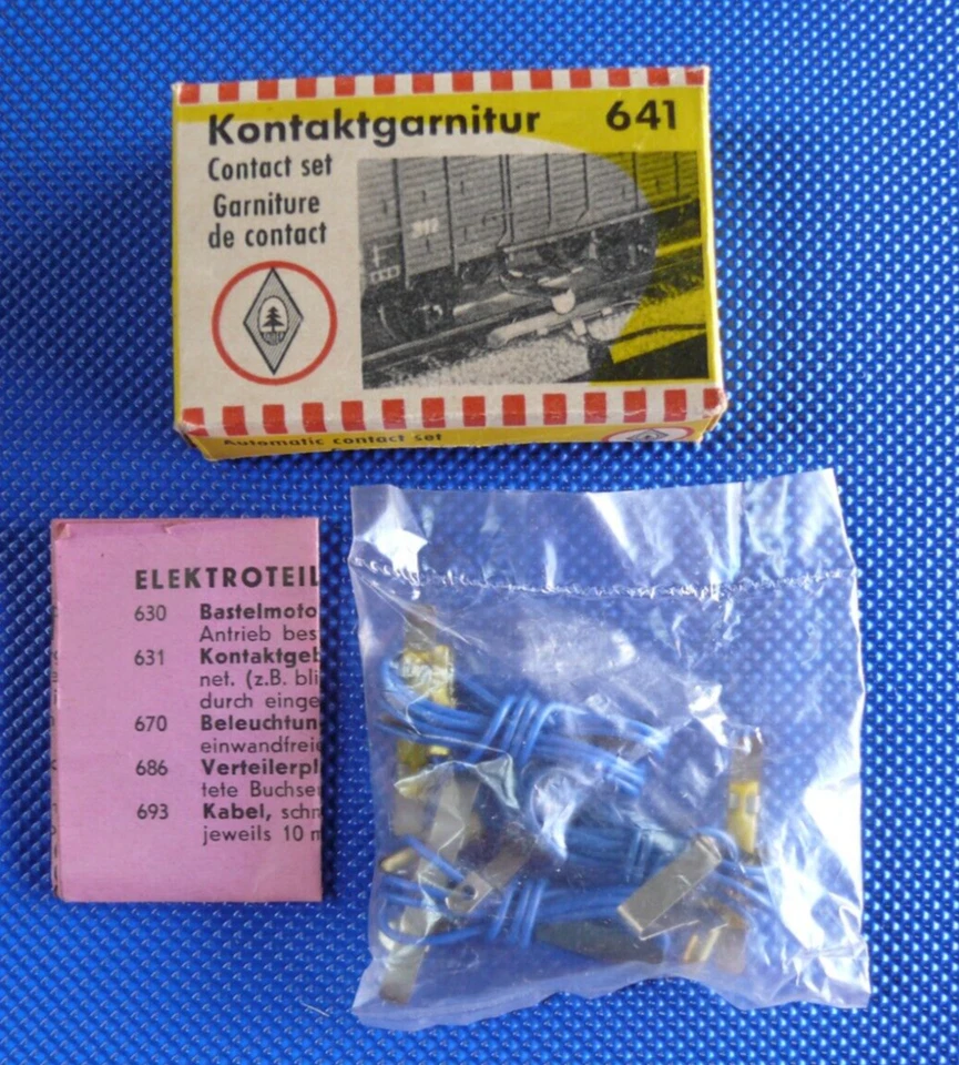 1/87 HO : FALLER 3 GARNITURES DE CONTACT REF 641 POUR MÄRKLIN  - NEUVES + NOTICE - Photo 1/1