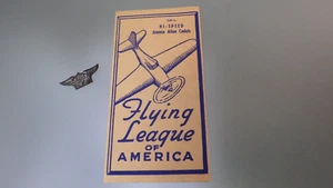 Vtg 1930s Jimmie Allen HI-SPEED Flying Cadet Wings Badge & Stamp Book Premiums - Picture 1 of 7