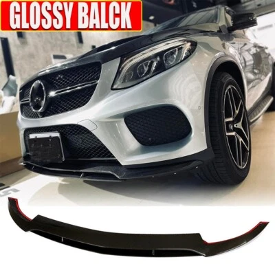 光泽黑色前保险杠唇锅适用于奔驰 C292 GLE350 GLE400 GLE43 2015-2019 — 第 1/4 张图片