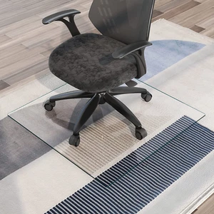 Tempered Glass Chair Mat (36"x36") Carpet Hardwood Floor Easy Glide, Home/Office - Picture 1 of 7