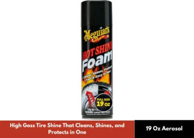 Meguiar's Hot Shine Tire Foam, High Goss Tire Shine that Cleans, Shines,  19 Oz. - Imagem 1 de 4