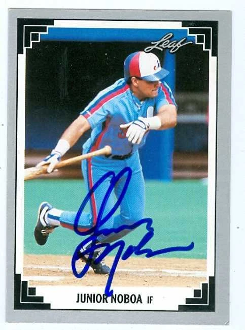 Junior Noboa autographed Baseball Card (Montreal Expos) 1991 Leaf #255 - Image 1 of 1