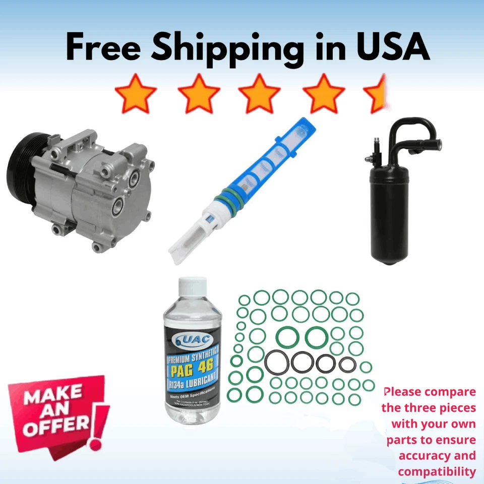 Compresor y secadores de aire acondicionado aptos para Ford Explorer 1998-2001, Mercury Mountaineer 98-01 Foto 1 de 1