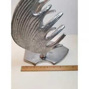 Pewter Cast Moose Rack Wall Mount with Hanging Gear - Picture 1 of 6