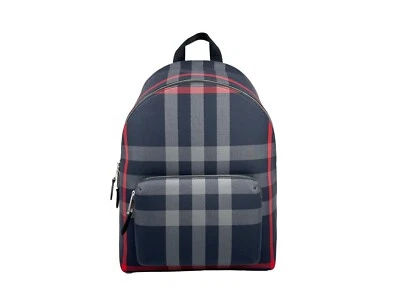 Mochila bolsa para libros Burberry Jeff de lona a cuadros Foto 1 de 4