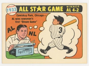 1981 Fleer Laughnlin All-Star Game Card, 1933 Babe Ruth, Royals Sticker MLB - Bild 1 von 2
