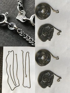 2 Silberketten 925 gepunst FBM  1x Venezianer 1x Panzerkette 90 und 70cm - Bild 1 von 9