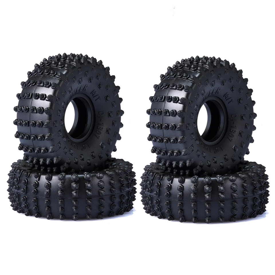 GPM Widen 1.0" Nailed Rubber Tires 72x27mm w/Foam Inserts (4) for TRX4M / SCX24 - Image 1 of 4