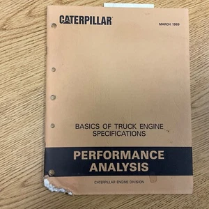CAT Caterpillar TRUCK ENGINE PERFORMANCE CURVE & ANALYSIS SPECIFICATIONS MANUAL - Picture 1 of 4