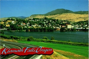 Vintage Oregon ODER Postkarte Klamath Falls River Highway 97 - Bild 1 von 4