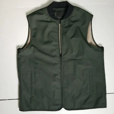 Мужской жилет с подкладкой Ted Baker Sherpa размер 4/L оливковый - Изображение 1 из 4