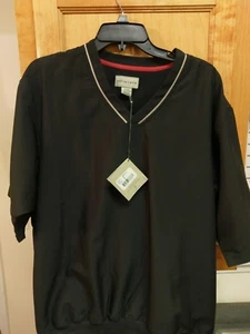 New Cutter & Buck Golf Pullover Sz M Zip Black Wind Water Resistant RBC - Picture 1 of 10