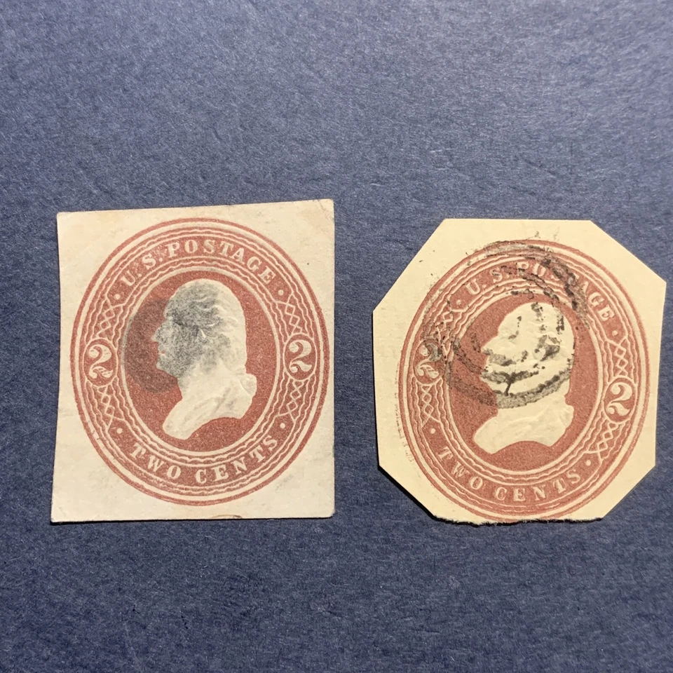 1884 US Stamp, 2c Brown Washington Early Cut Square #U277 - Image 1 of 2