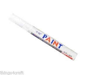 WHITE CAR TYRE MARKER PAINT PEN TIRE METAL PERMANENT - UK Stockist - Picture 1 of 4