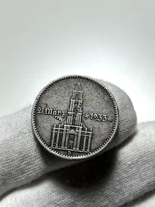 Third Reich 2 Reichsmark, 1st Anniversary of nazi nule (March 21, 1933) Rare! - Picture 1 of 8