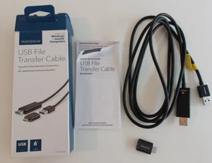 Insignia- 6' USB 3.0 File Transfer Cable for MacOS / Windows- Black - Picture 1 of 6