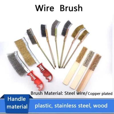 Handheld Wire Brush Plastic Handle Cleaning Cranny Brush Kitchen Home Tools - Image 1 of 4