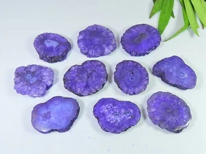 10Pcs Blue Solar Druzy Agate Geode Fancy Cabochon Loose Gemstone Lot 488Cts - Picture 1 of 9