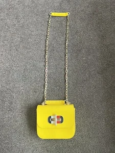 tommy hilfiger bag women yellow logo crossbag - Picture 1 of 9