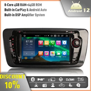 8-Core Android 12 Car Stereo GPS SatNav 64GB for SEAT IBIZA CarPlay DAB+ BT 5.0 - Picture 1 of 12