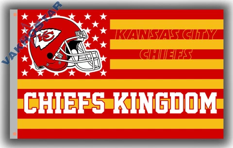 Kansas City Chiefs KINGDOM football team Memorable flag 90x150cm 3x5ft banner Cover